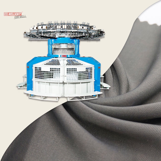 WELLKNIT G4R-T-BJ High Quality Professional Rib and Interlock Open-Width High Frame Double Jersey Circular Knitting Machine