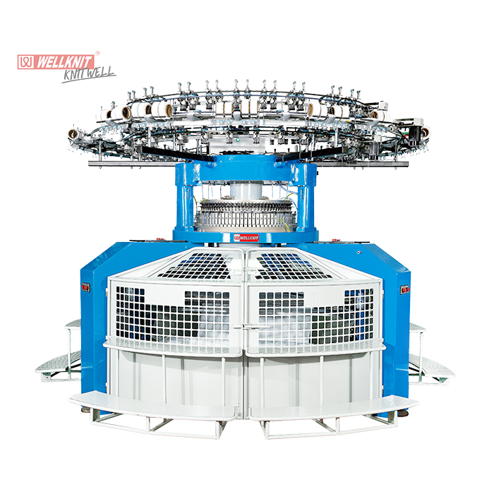 WELLKNIT QD4R-T-BJ 30-38 inch 3.2F/inch High Production Interlock Open-Width High Frame Double Jersey Circular Knitting Machine For Home Textile Clothes Industrial