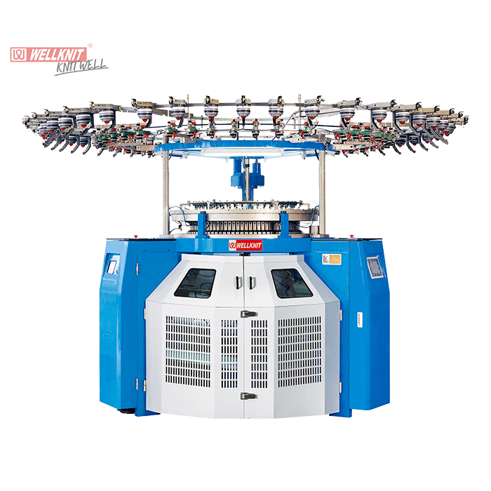 WELLKNIT 30 inch Single Computerized Loop Pile (terry) Jacquard Circular Knitting Machine For 3D Terry Fabric