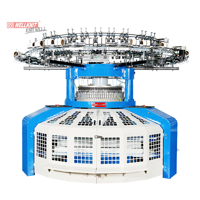 WELLKNIT KA4R-DL 14-38 inch Fine Gauge 32-44G Open-Width Frame Double Jersey Circular Knitting Machine For Home Textile Clothes Industrial