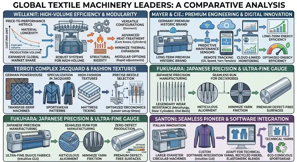 Global Leading Circular Knitting Machine Brands & Core Technical Differentiation Map
